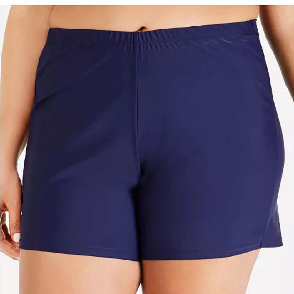 Island‎ Escape Swim Shorts Swimsuit Navy Plus size 16W NWT